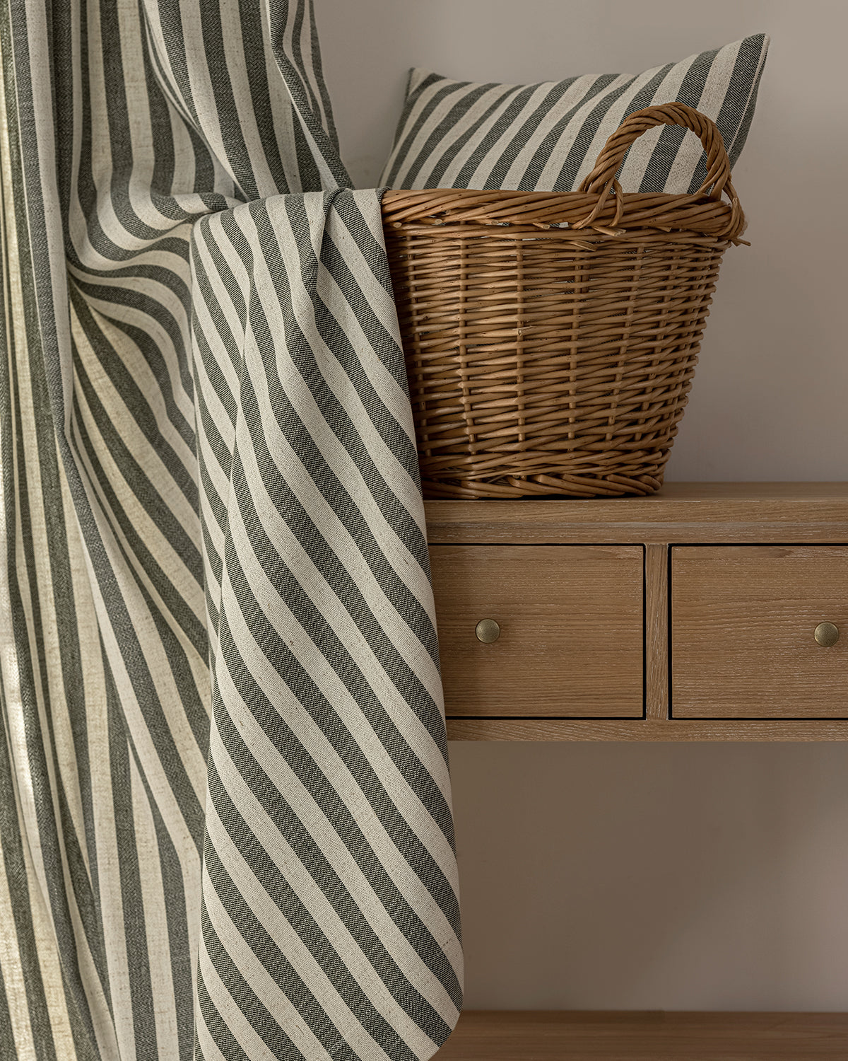 Colette Pinstripe Pattern Linen curtains