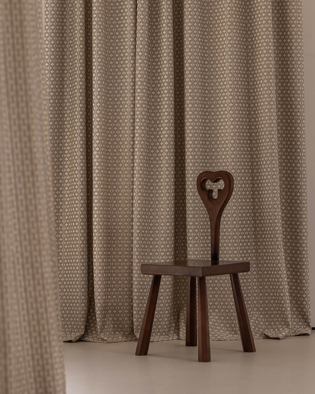 Solan Jacquard Pinch Pleated Custom Curtain