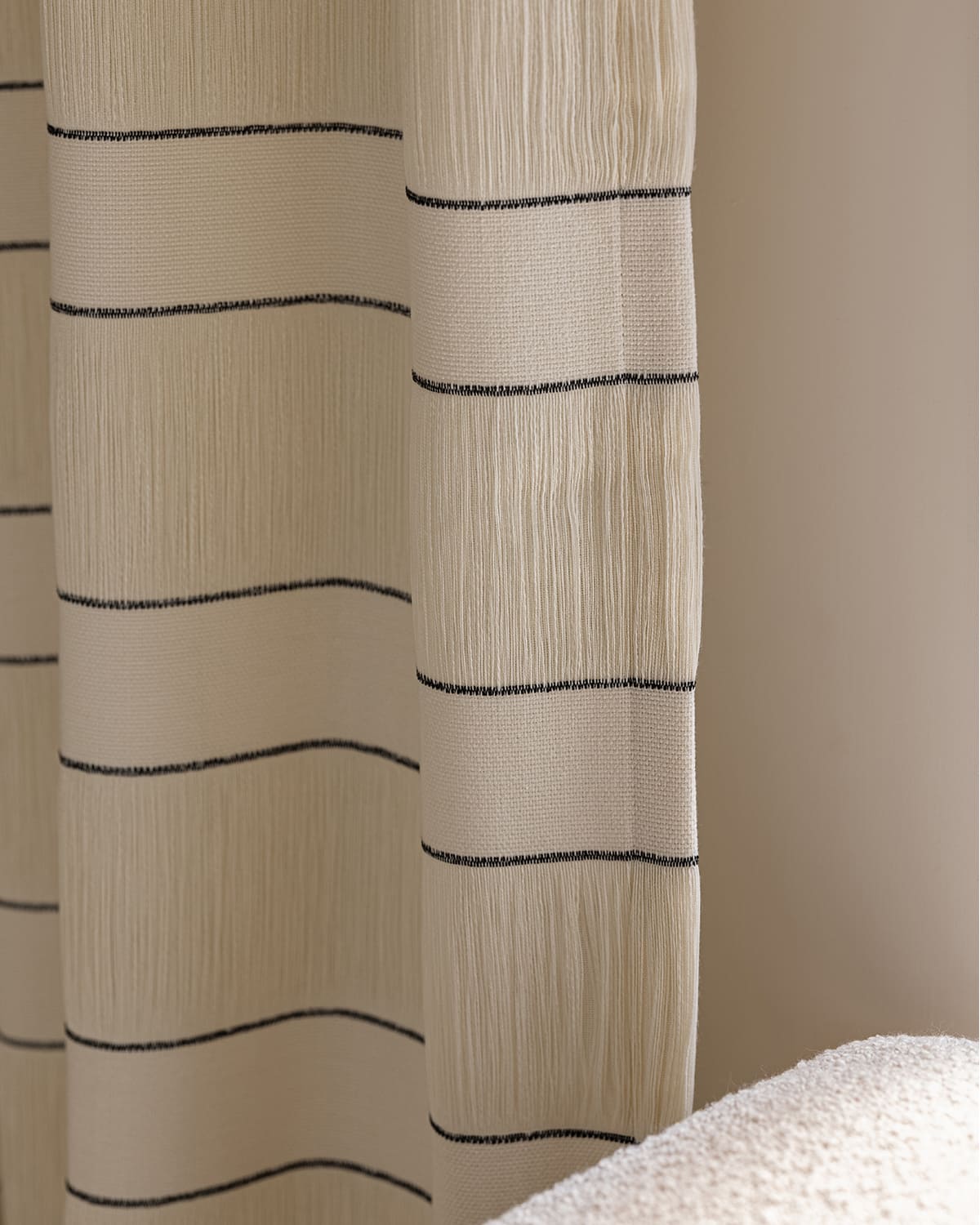Ivy Woven Fringe Pattern Pinch Pleated Curtains