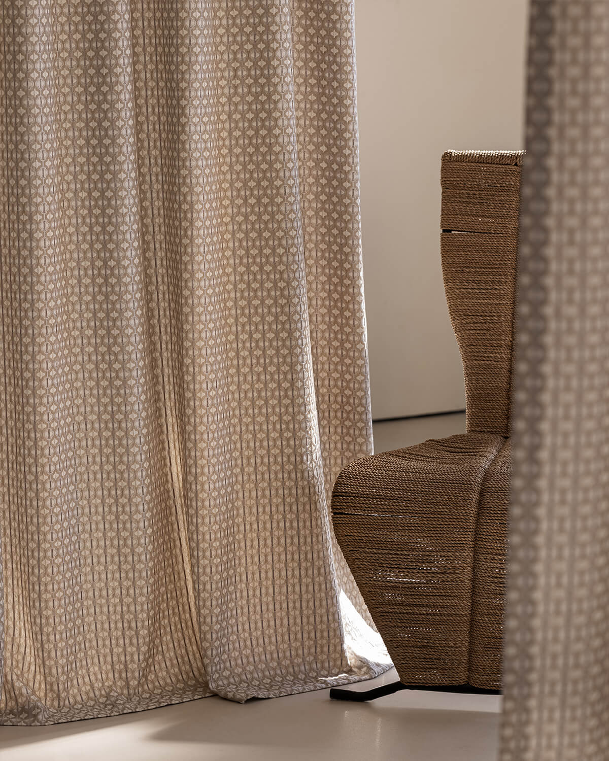 Solan Jacquard Pinch Pleated Custom Curtain