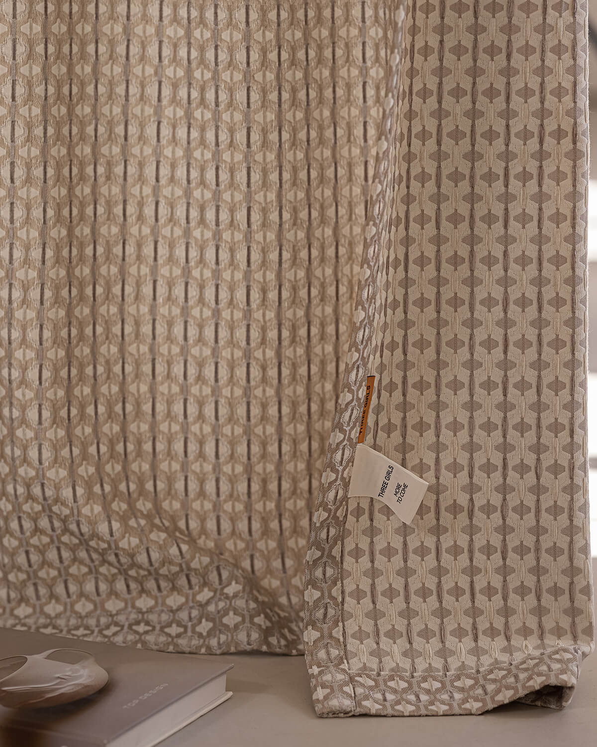 Solan Jacquard Pinch Pleated Custom Curtain