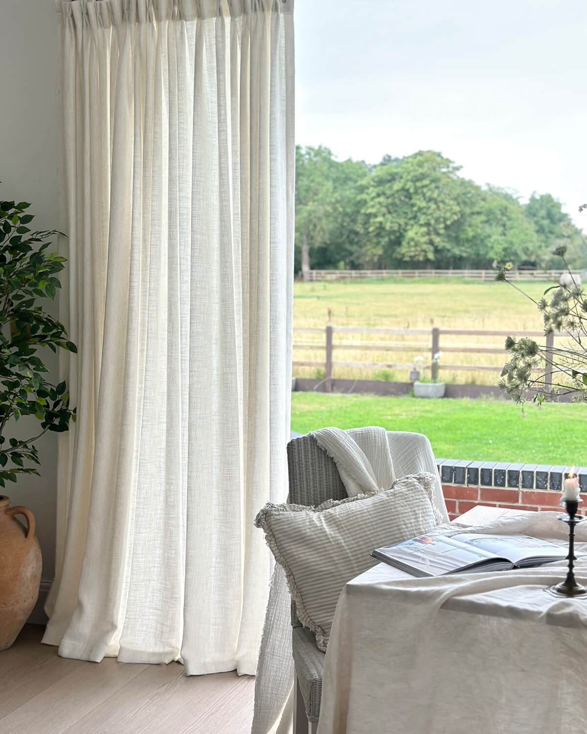 Clara Neutral Linen curtains