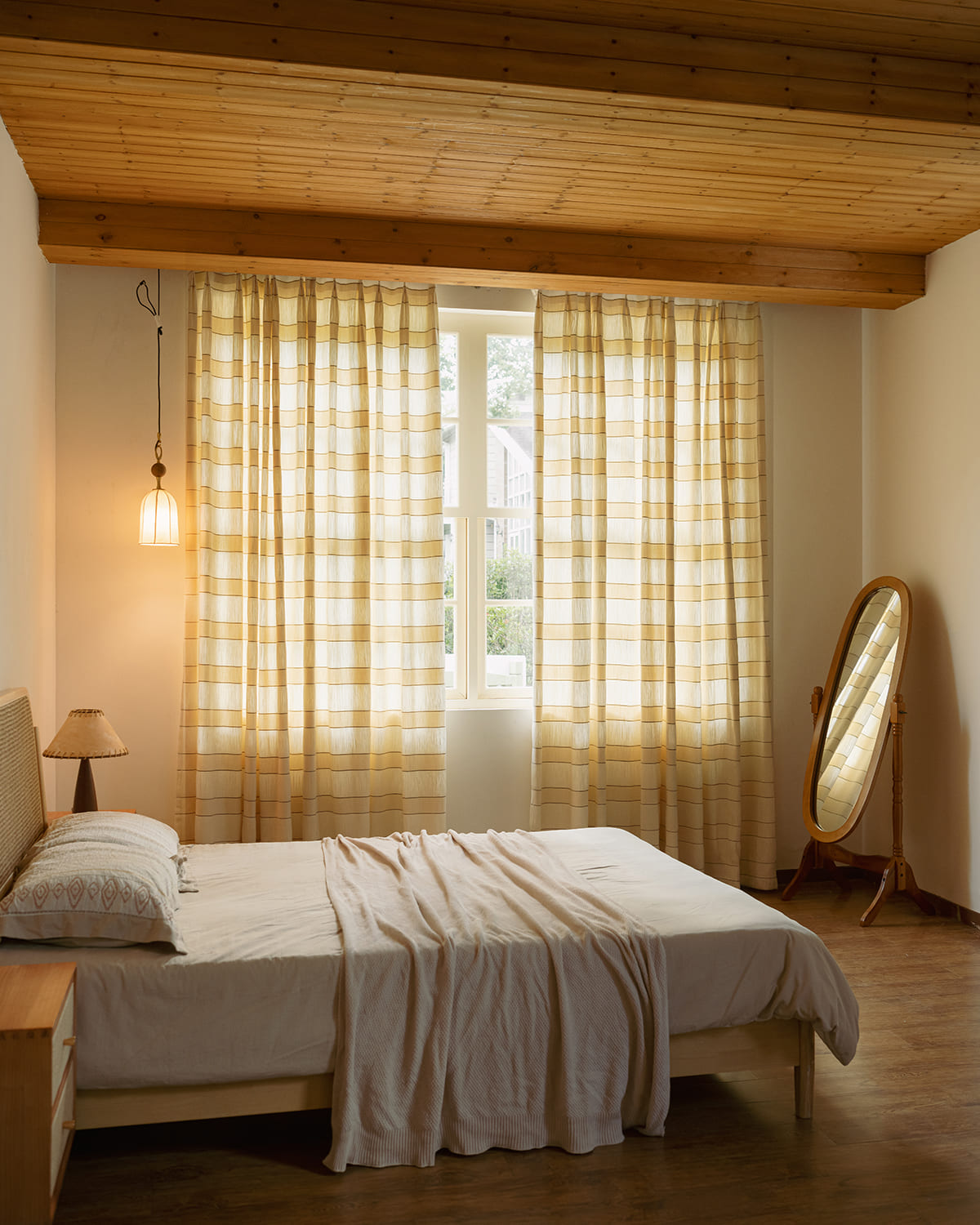 Ivy Woven Fringe Pattern Pinch Pleated Curtains