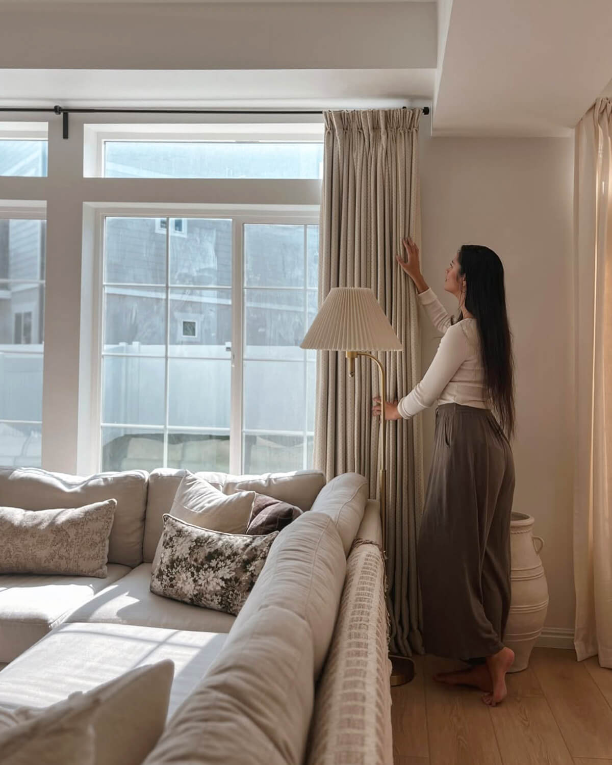 Motti Texture Pinch Pleated Curtains