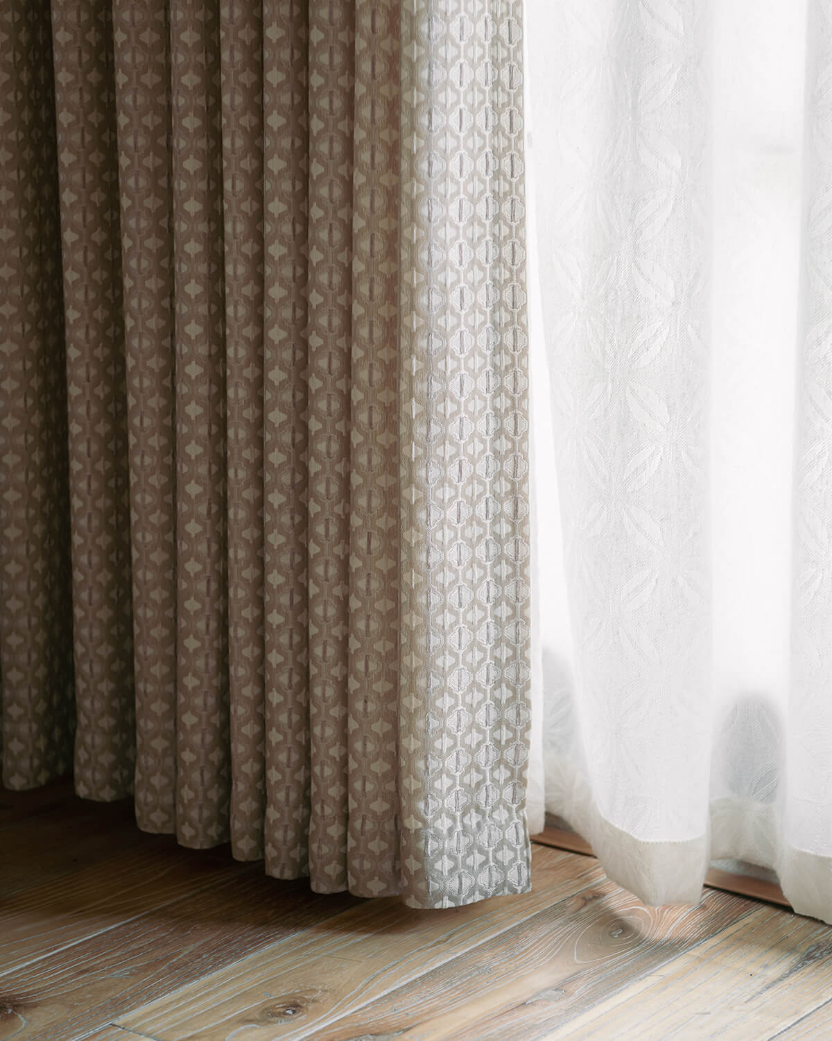 Sloan Jacquard Pinch Pleated Custom Curtain