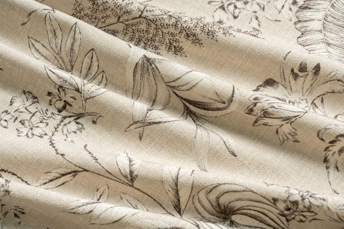 Soft Cotton Texture & Vintage Botanical Artistry