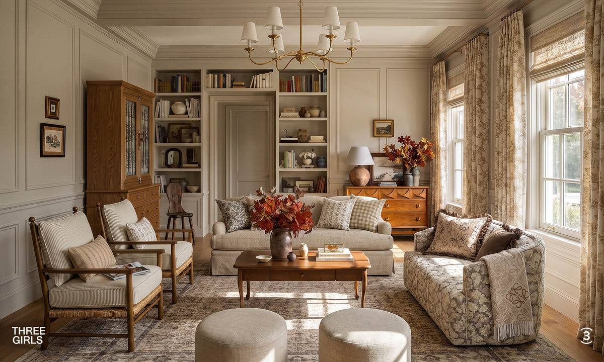 5 Curtain Styling Tips to Make Your Living Room Feel Softer This Fall