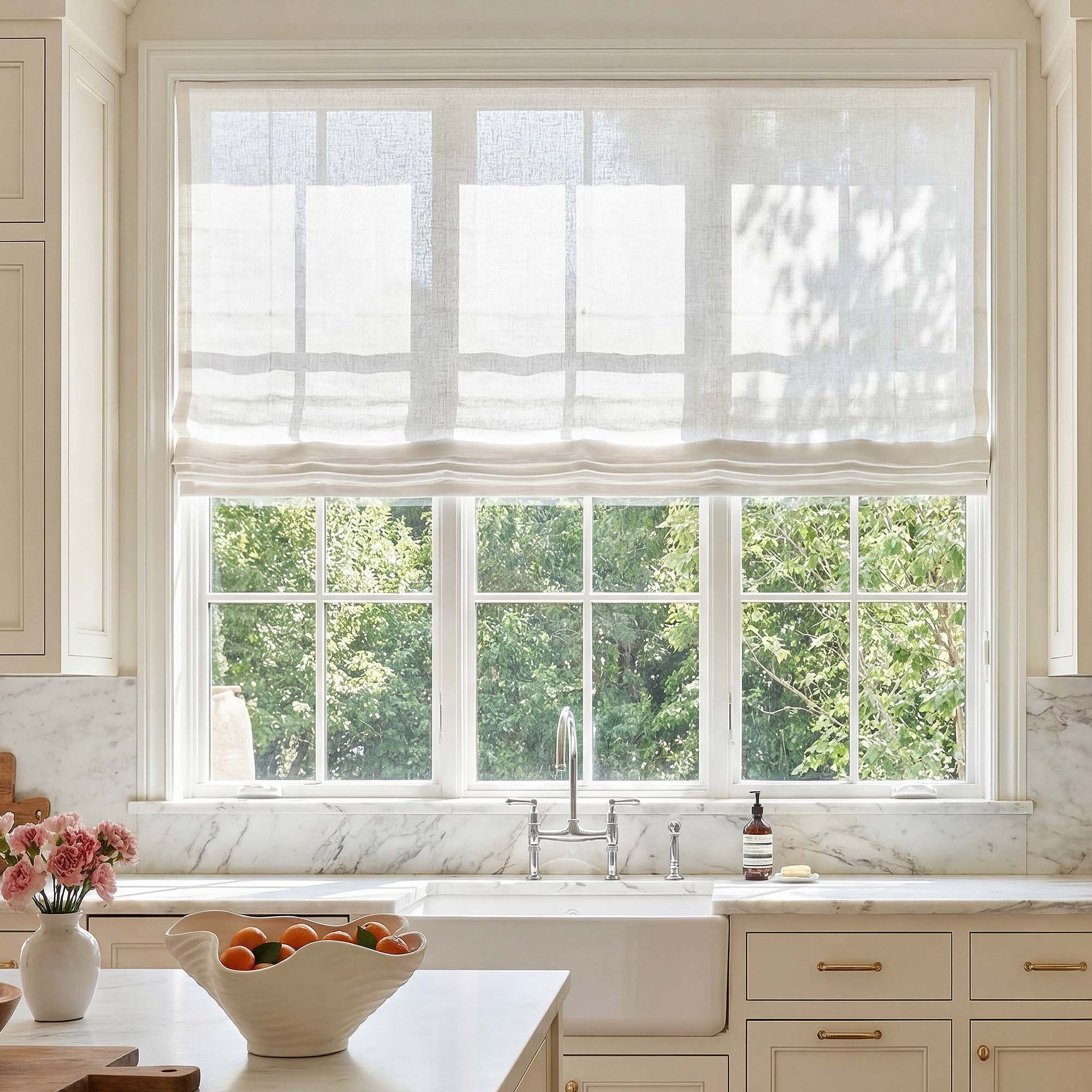 Motorized Roman Shades