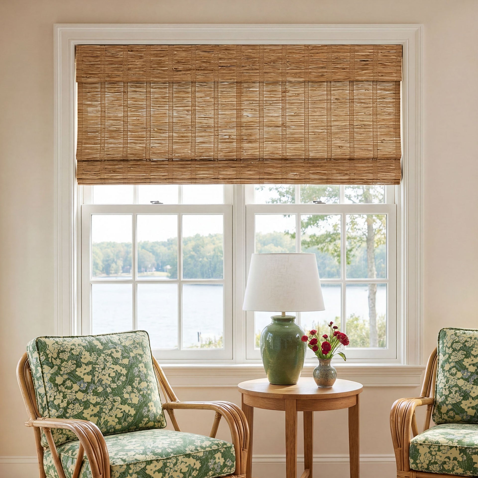 Motorized Woven Wood Shades