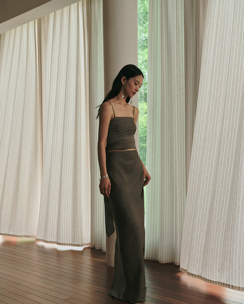 Jamila Linen Pleated Curtain