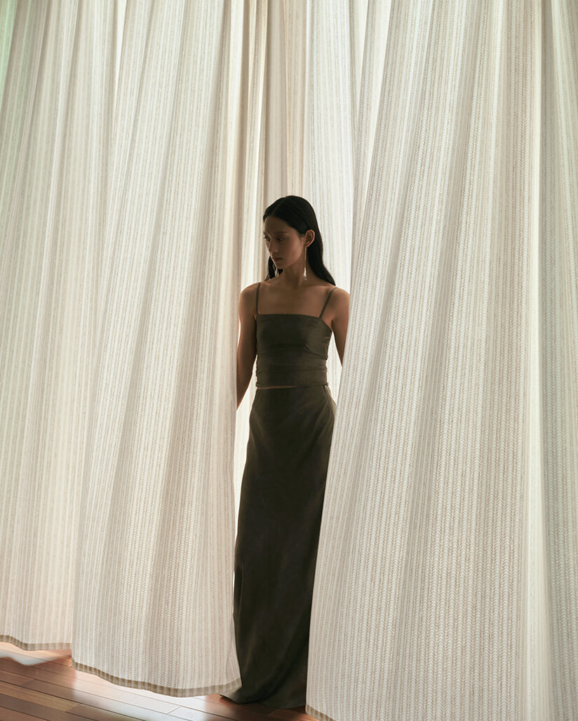 Jamila Linen Pleated Curtain