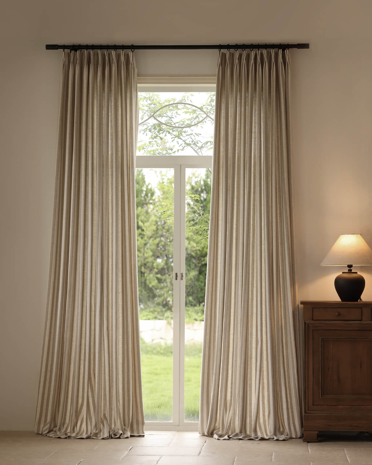 Colette Pinstripe Pattern Linen curtains