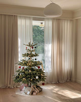 Textured Linen Blend Sheer Curtains – 3D Stripe for Soft Light & Privacy in Living Rooms & Dining Room (June)