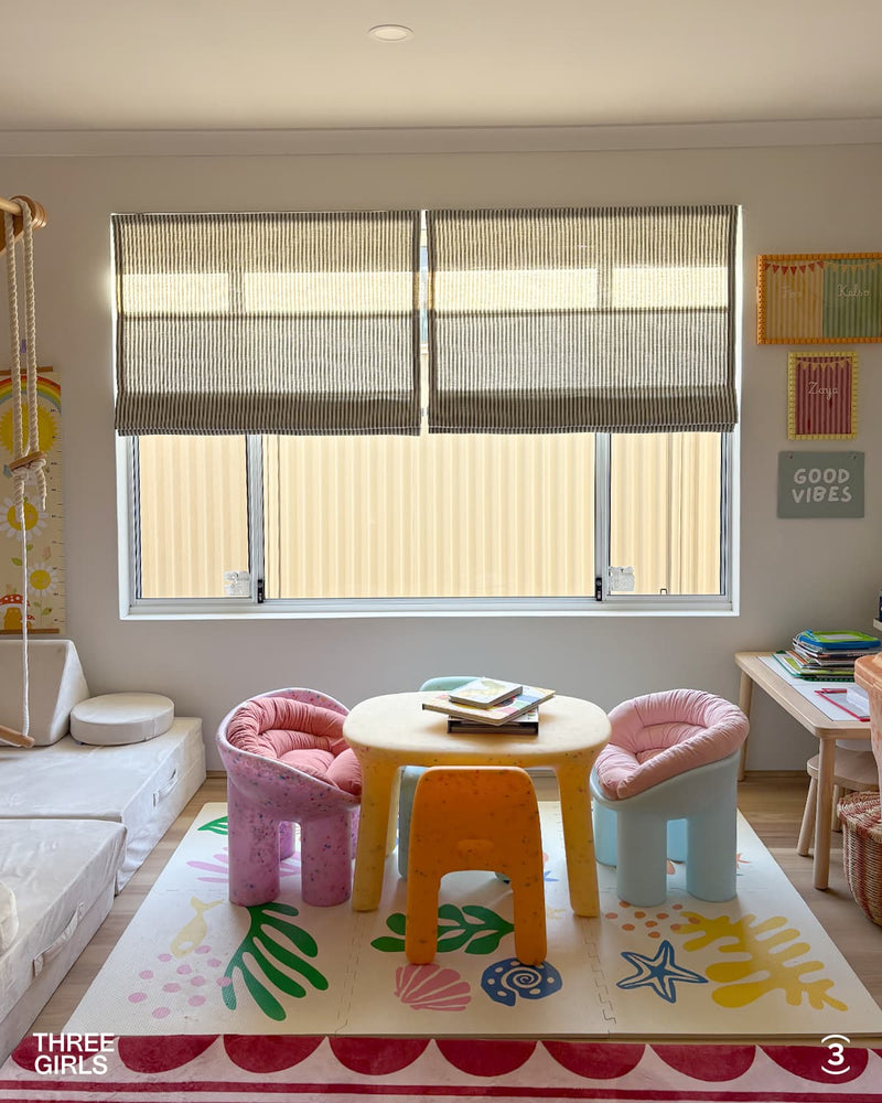 living room roman shades