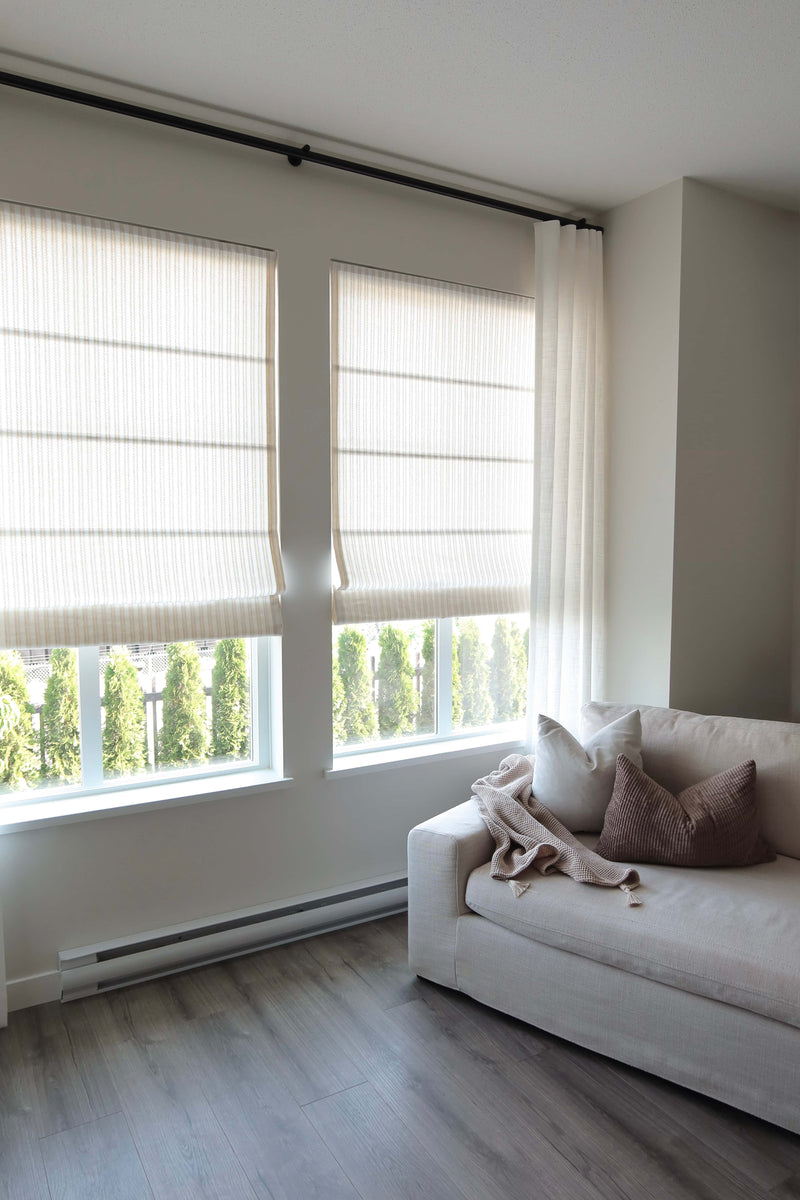 living room roman shades