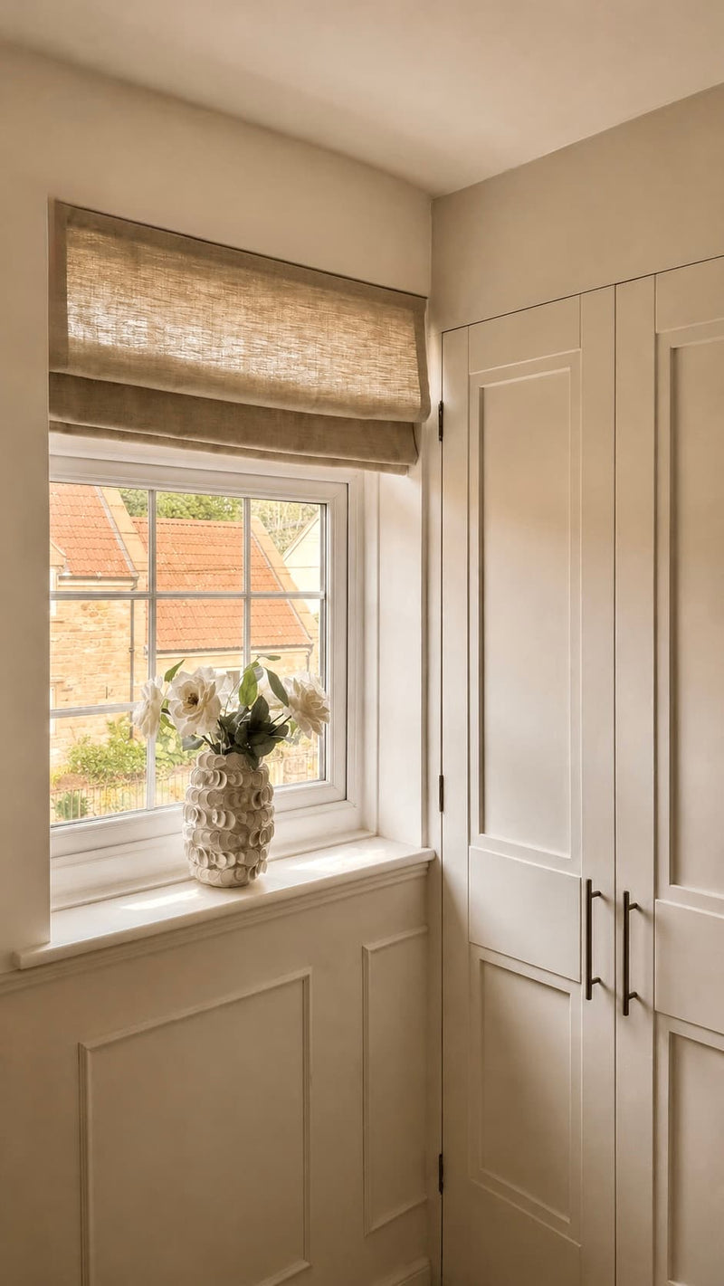 bedroom roman shades