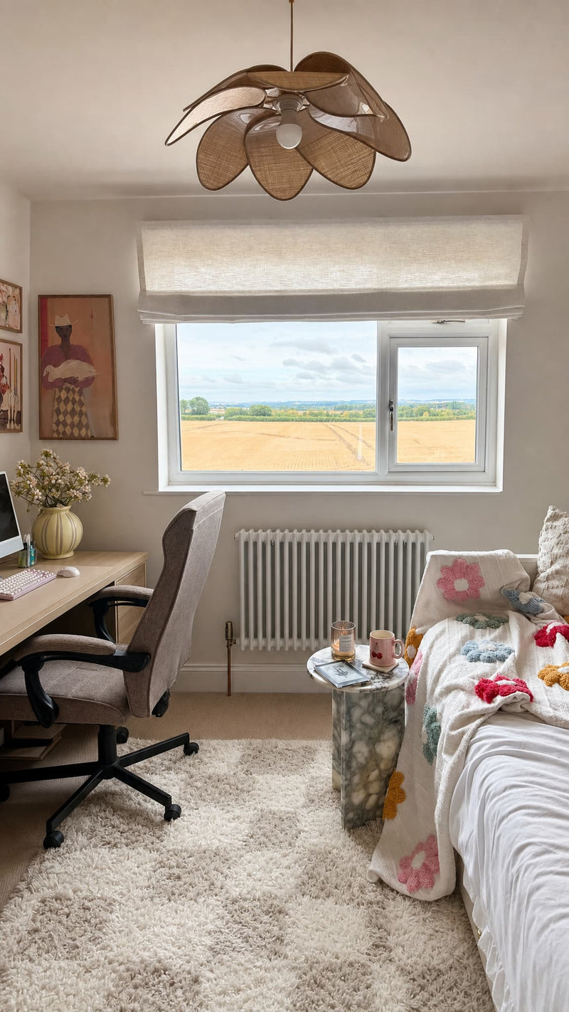 bedroom roman shades