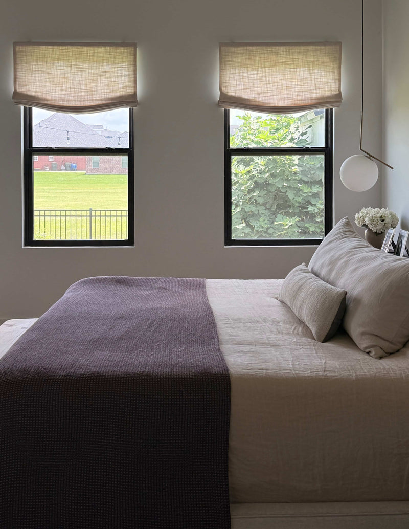 bedroom roman shades