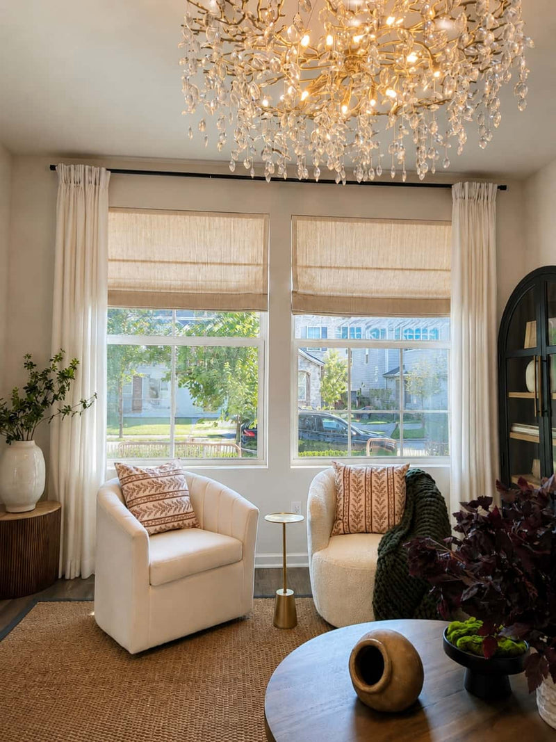 living room roman shades