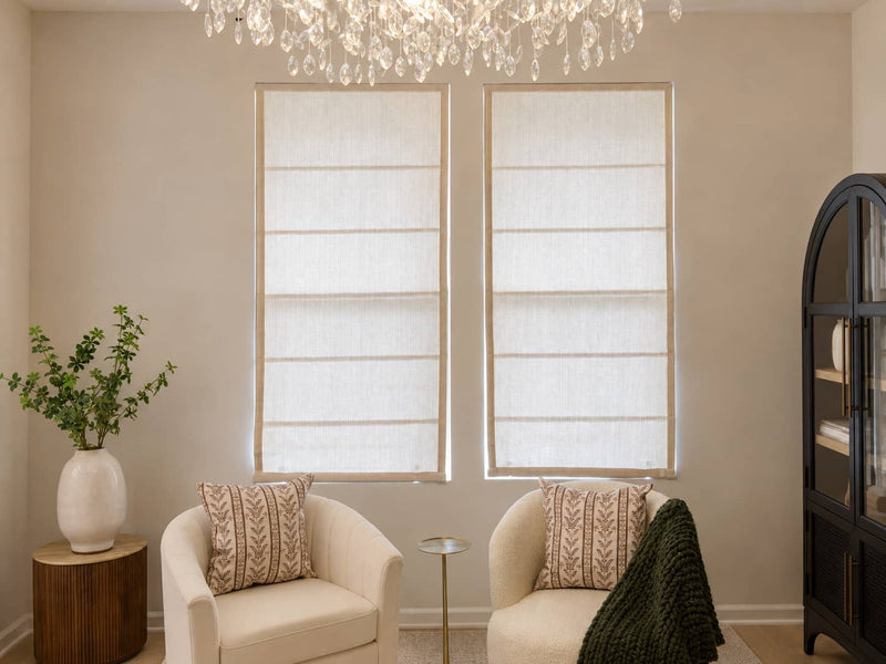 living room roman shades