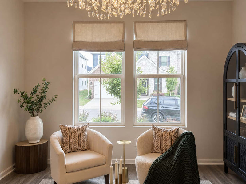 living room roman shades