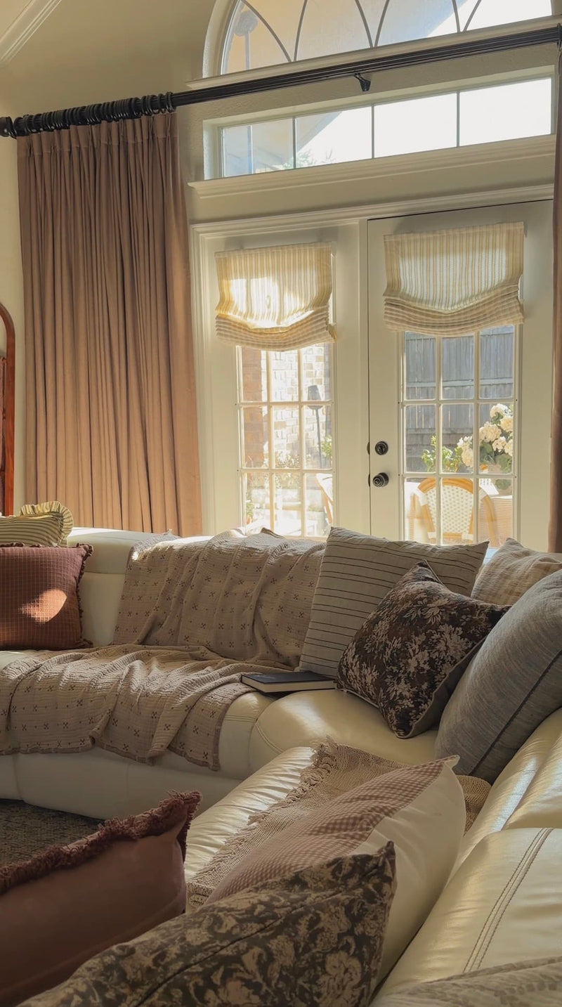 living room roman shades