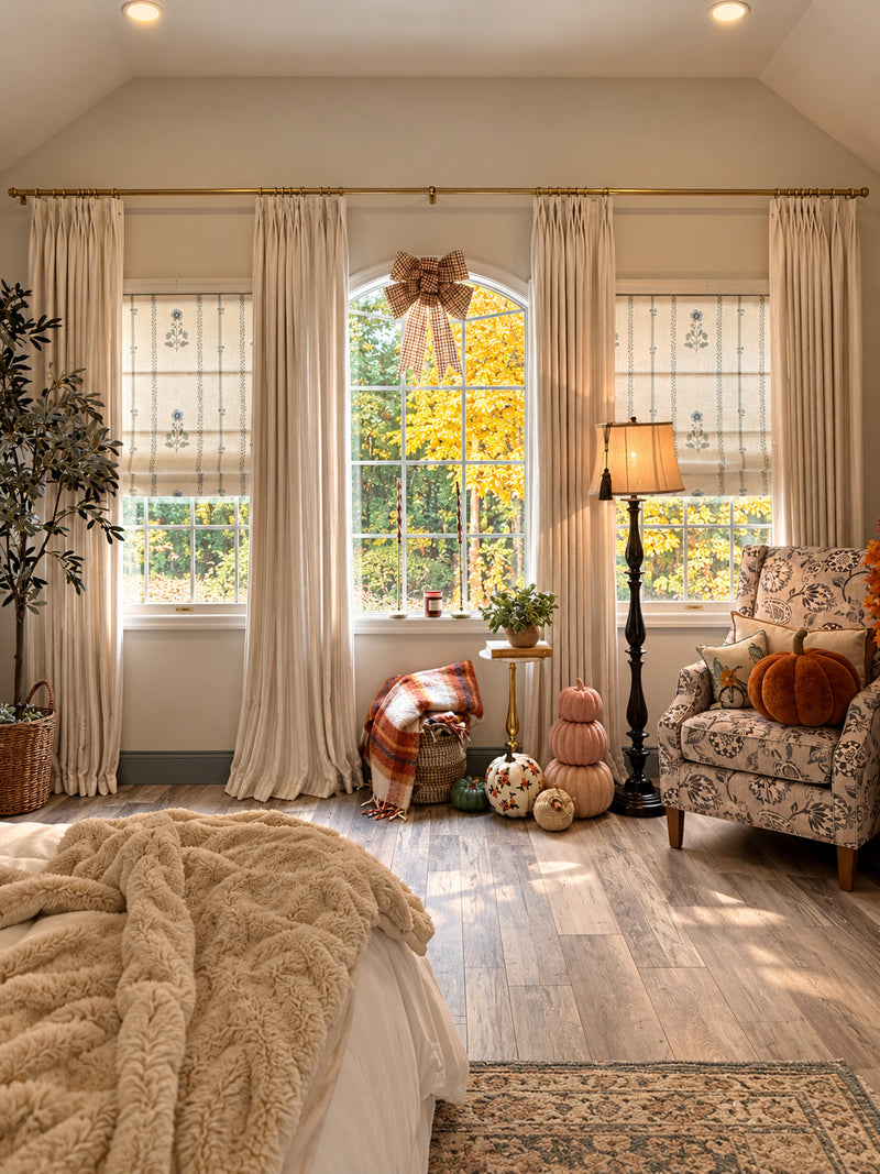 bedroom roman shades