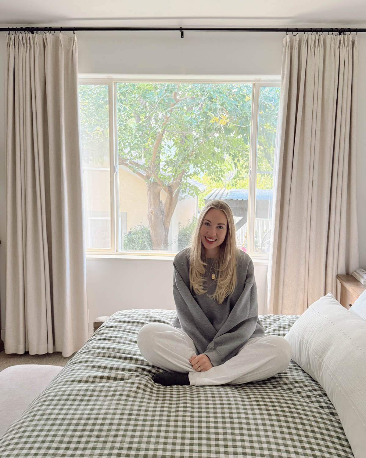 Margot Handwoven-Look Blackout Pleated Curtains for a Refined Bedroom