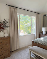 Margot Handwoven-Look Blackout Pleated Curtains for a Refined Bedroom