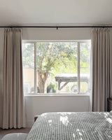 Margot Handwoven-Look Blackout Pleated Curtains for a Refined Bedroom