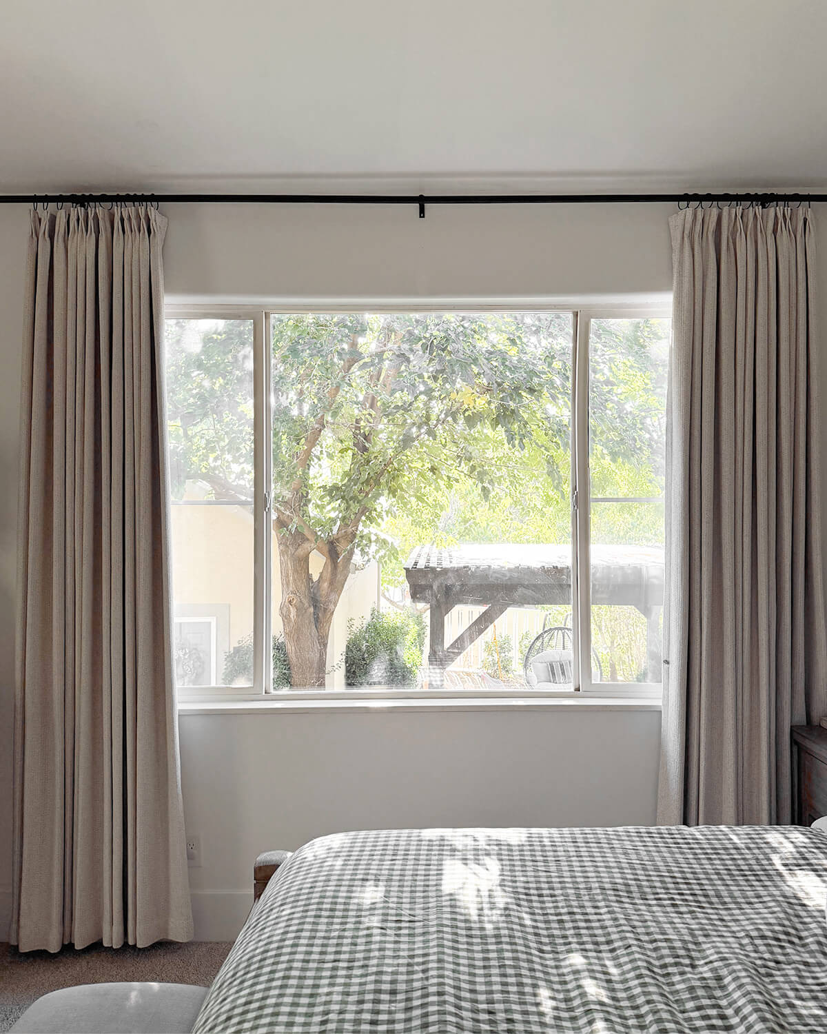 Margot Handwoven-Look Blackout Pleated Curtains for a Refined Bedroom