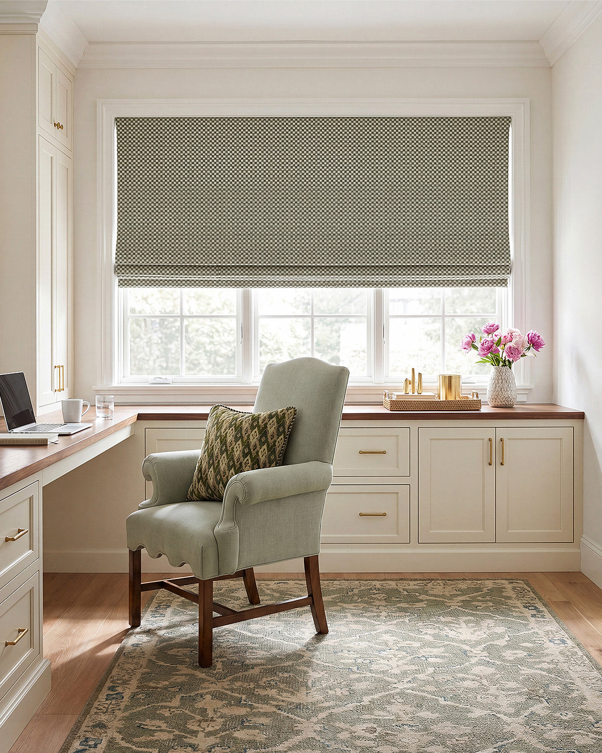 Frankie Plaid Pattern Roman Shades & Blinds