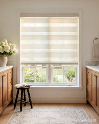Brennie Motorized Zebra Shades Blinds 50% Blackout