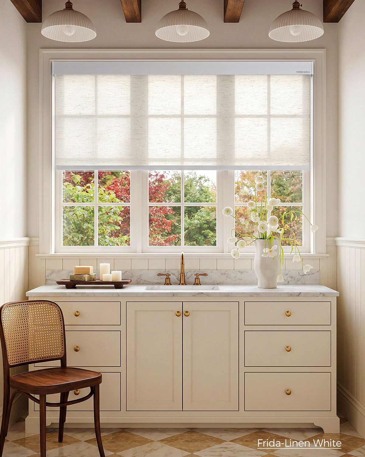 Frida Motorized Roller Shades 50% Blackout