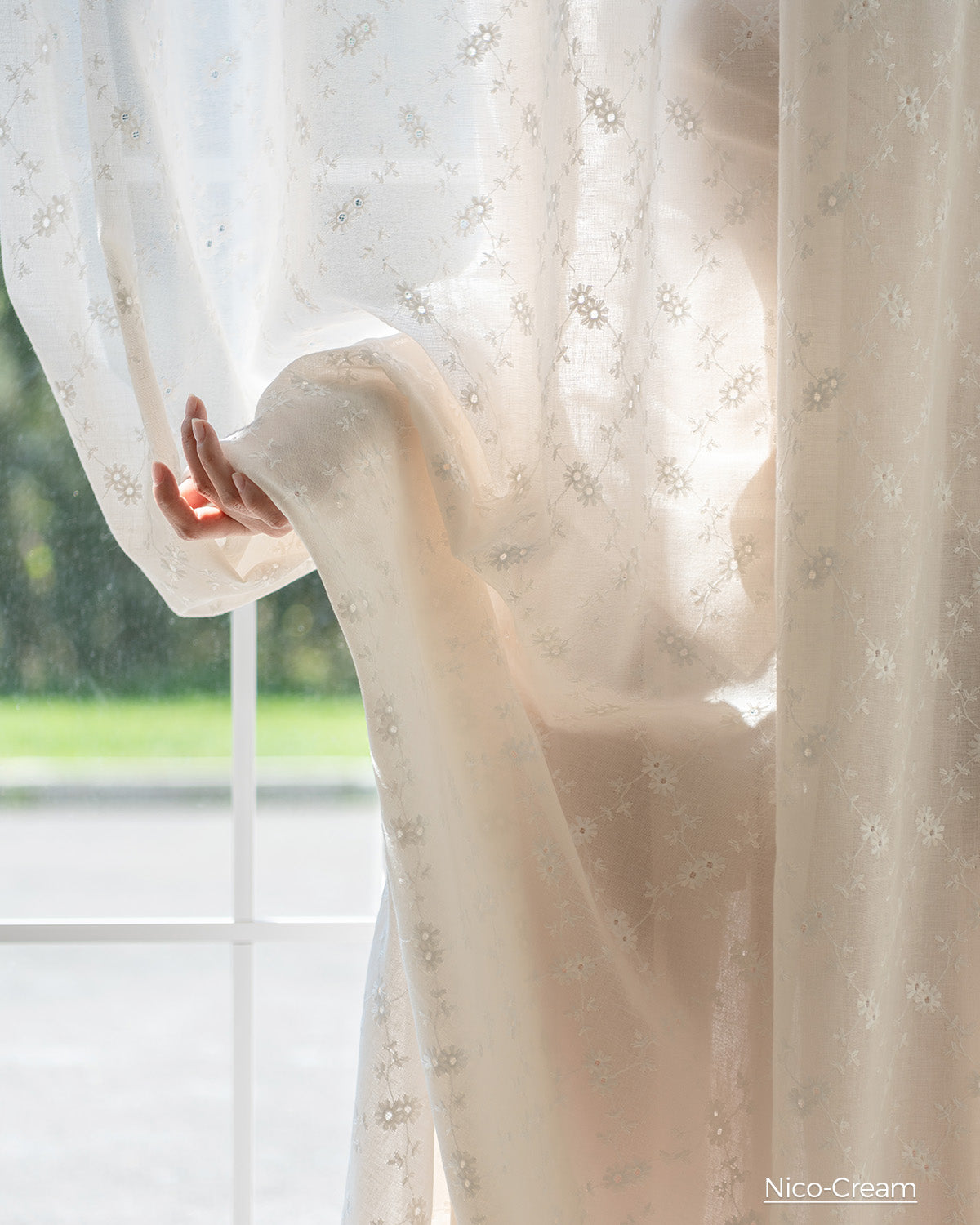 Nico Floral Embroidered Sheer Curtains