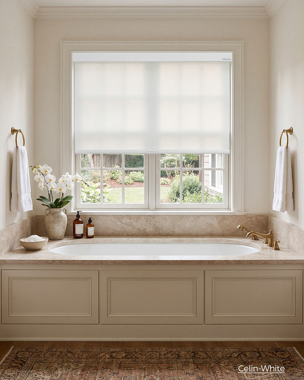 Celin Motorized Roller Shades Privacy Light Filtering