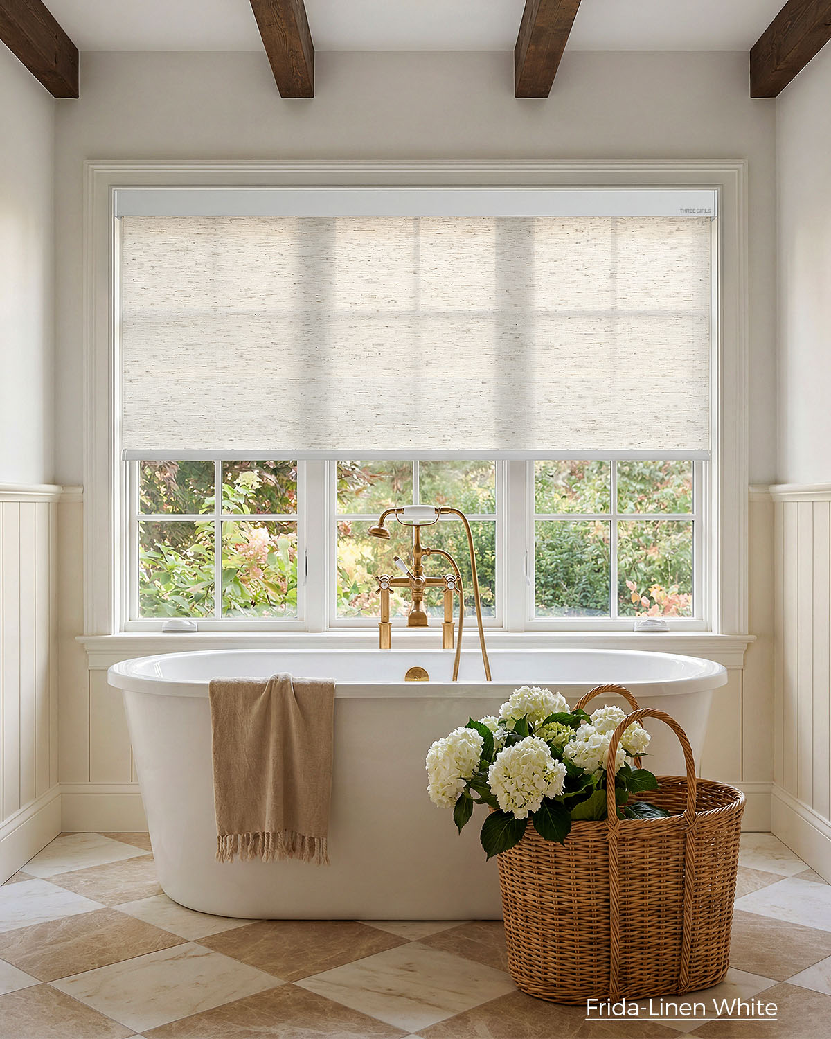 Frida Motorized Roller Shades 50% Blackout