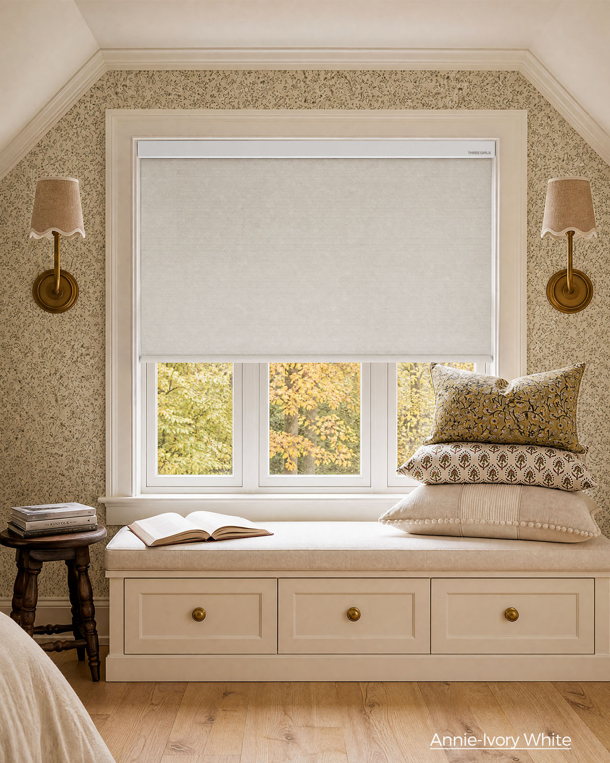 Annie Motorized Roller Shades 100% Blackout