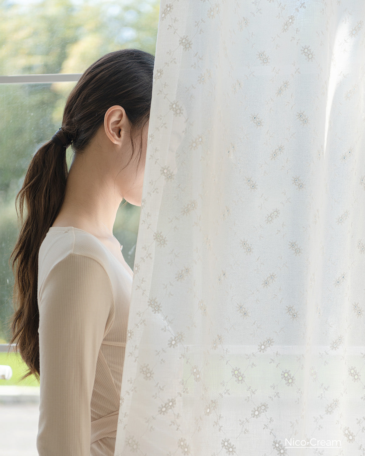 Nico Floral Embroidered Sheer Curtains