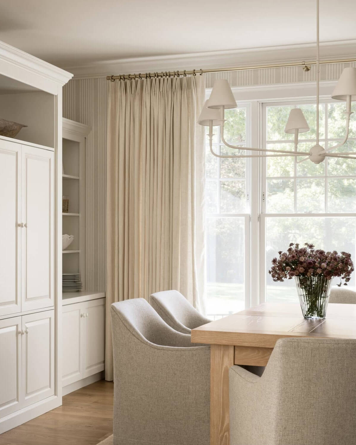 Coto Neutral Linen Blend Curtains – Pinch Pleat, Breathable & Light Filtering for Living & Dining Rooms