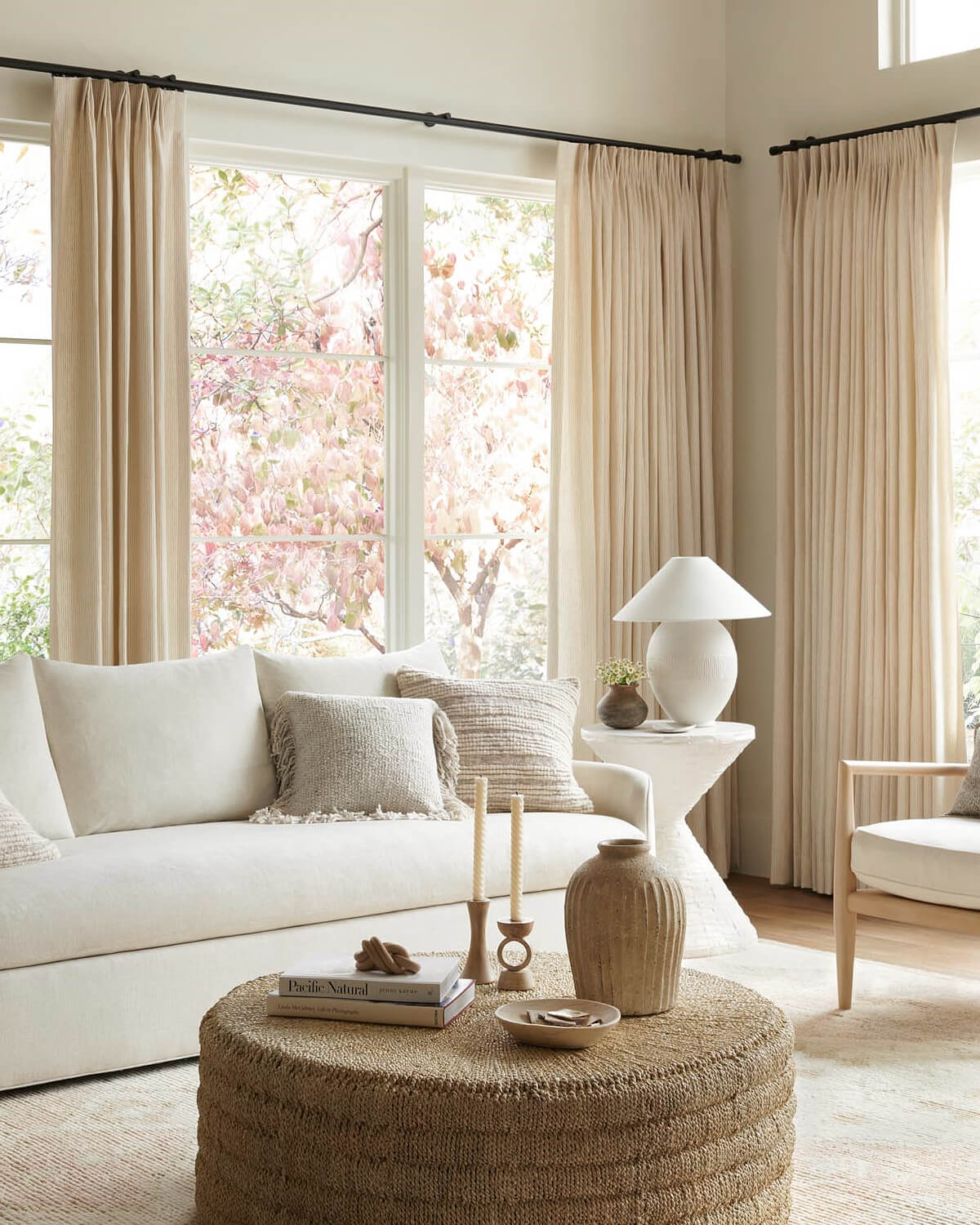 Timeless Densely Woven Linen Curtains – Pinch Pleat, Light-Filtering for Living/Bedroom ( Jessa )