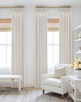 Lucy Neutral Linen Blend Curtains – Light Filtering Pinch Pleat Drapes,  for Living Room & Bedroom