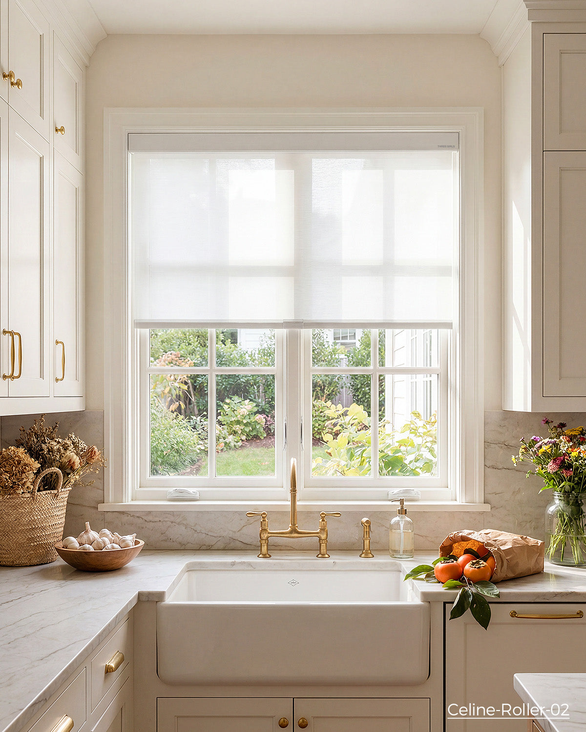 Celin Motorized Roller Shades Privacy Light Filtering