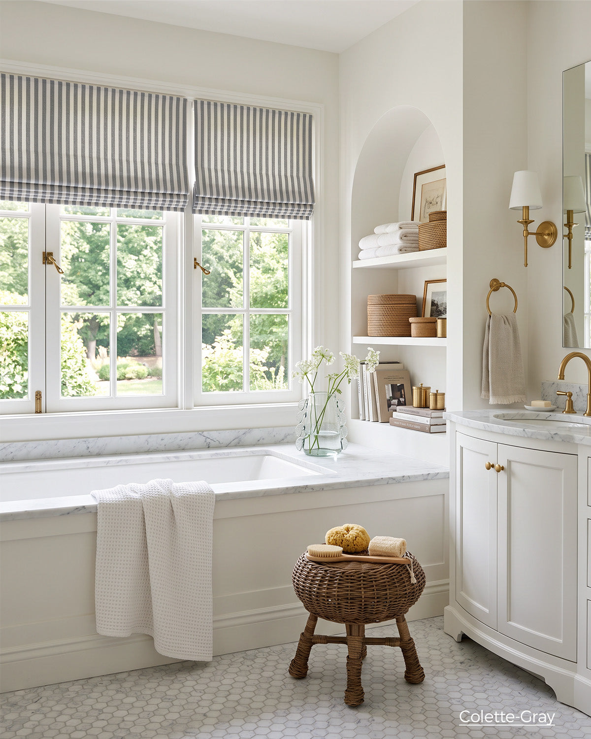 Colette Custom Motorized Roman Shades