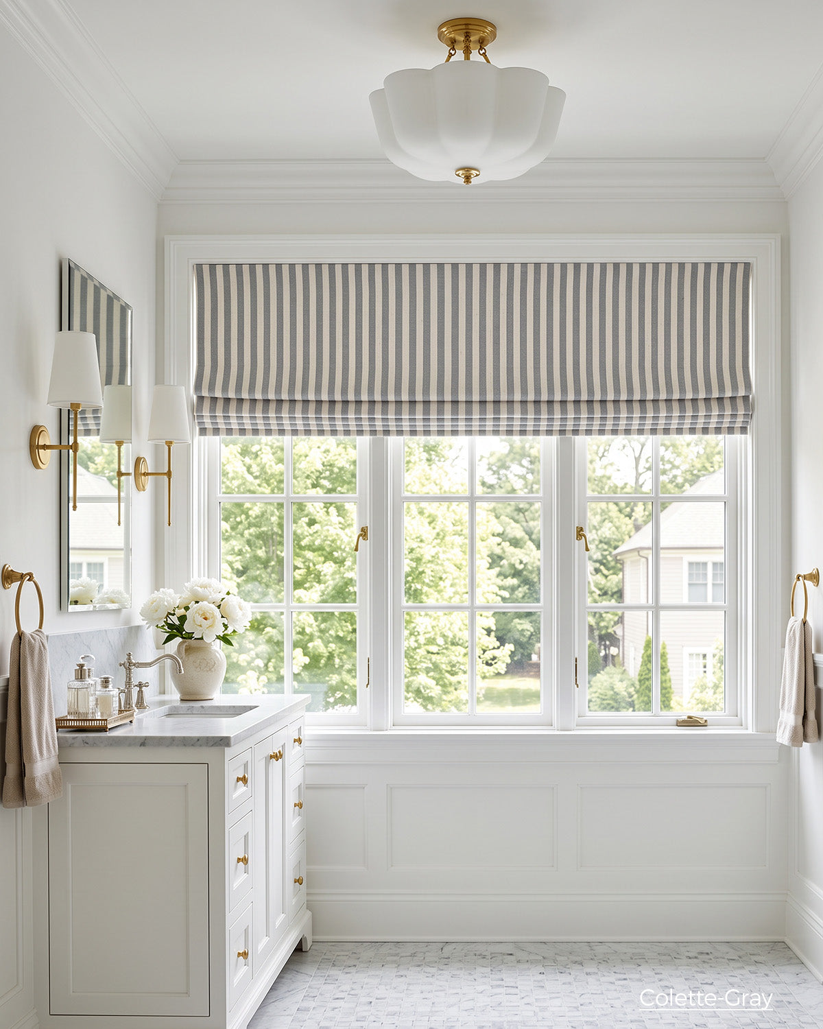 Colette Custom Motorized Roman Shades