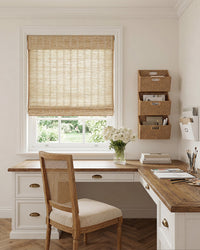 Loom Handwoven Natural Ramie Bamboo Shade