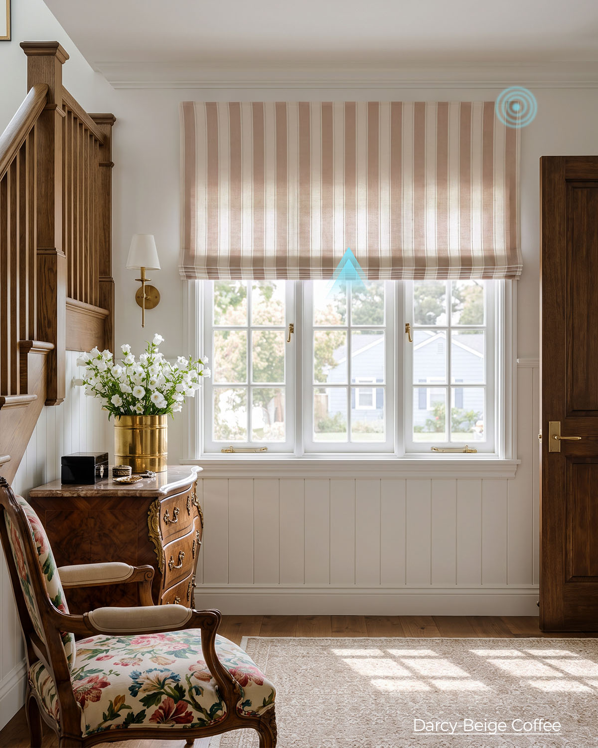 Darcy Custom Motorized Roman Shades