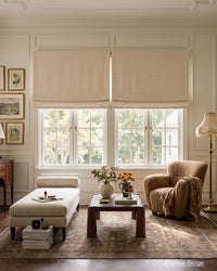 Frankie Plaid Pattern Motorized Roman Shades & Blinds