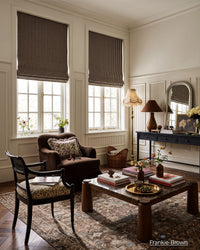 Frankie Plaid Pattern Motorized Roman Shades & Blinds