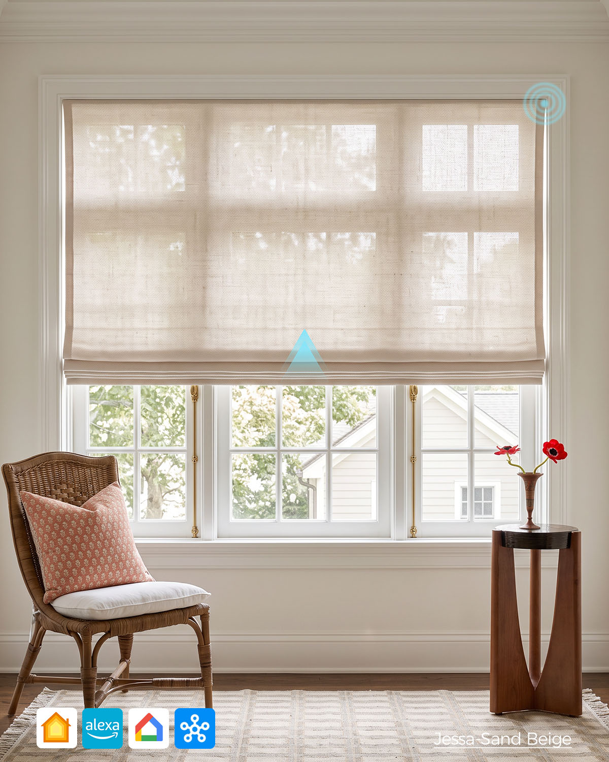 Jessa Custom Motorized Roman Shades